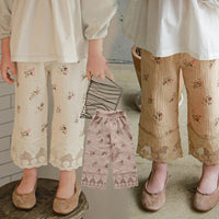 Load image into Gallery viewer, Baby Kid Girls Flower Lace Print Pants Wholesale 220322315
