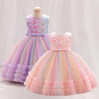 Load image into Gallery viewer, Kid Girls Color-blocking Dressy Princess Dresses Wholesale 230413350
