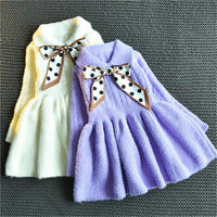 Load image into Gallery viewer, Baby Kid Girls Solid Color Crochet Dresses Wholesale 22092761
