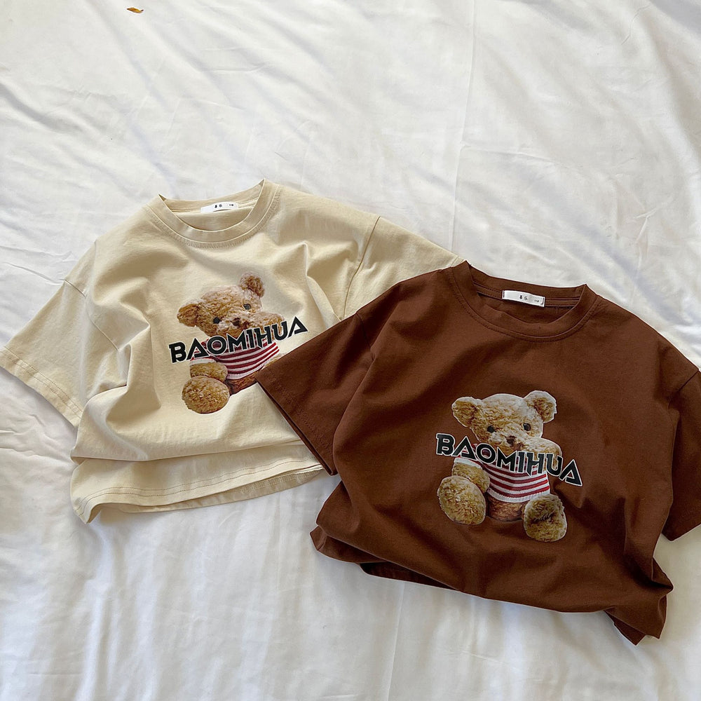 Baby Kid Unisex Letters Animals Cartoon Print T-Shirts Wholesale 230407499