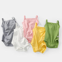 Load image into Gallery viewer, Baby Girls Solid Color Rompers Wholesale 22051874
