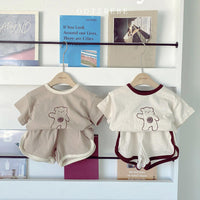 Load image into Gallery viewer, 2 Pieces Set Baby Kid Unisex Cartoon Print T-Shirts And Shorts Wholesale 22051759
