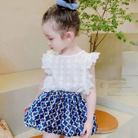 Load image into Gallery viewer, 2 Pieces Set Baby Kid Girls Solid Color Tank Tops And Shorts Wholesale 220524241
