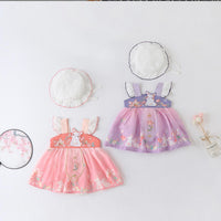 Load image into Gallery viewer, Baby Girls Animals Cartoon Embroidered Print Dresses Wholesale 220526349
