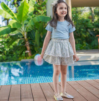Load image into Gallery viewer, 2 Pieces Set Baby Kid Girls Solid Color T-Shirts Flower And Lace Shorts Wholesale 220524191
