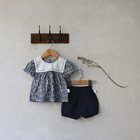 Load image into Gallery viewer, 2 Pieces Set Baby Kid Girls Flower Print Tops And Shorts Wholesale 220530290
