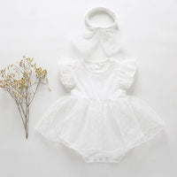 Load image into Gallery viewer, Baby Girls Solid Color Rompers Wholesale 22053103
