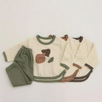 Load image into Gallery viewer, 2 Pieces Set Baby Kid Unisex Cartoon Print Tops And Color-blocking Pants Wholesale 220728221

