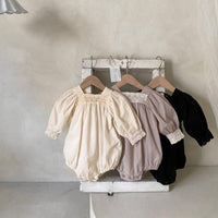 Load image into Gallery viewer, Baby Unisex Solid Color Lace Rompers Wholesale 220831270
