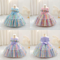 Load image into Gallery viewer, Baby Kid Girls Color-blocking Star Princess Dresses Wholesale 25112535
