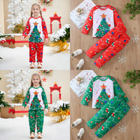 Load image into Gallery viewer, 2 Pieces Set Baby Kid Girls Boys Christmas Polka dots Cartoon Tops And Pants Wholesale 25101527
