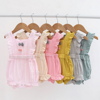 Load image into Gallery viewer, Baby Girls Solid Color Rompers Wholesale 22042246
