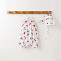 Load image into Gallery viewer, Baby Girls Flower Fruit Print Rompers Wholesale 22051719
