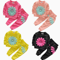 Load image into Gallery viewer, 2 Pieces Set Baby Kid Girls Flower Animals Print Tops And Pants Wholesale 22011435
