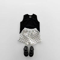 Load image into Gallery viewer, 2 Pieces Set Baby Kid Girls Letters Tank Tops And Polka dots Shorts Wholesale 26061717
