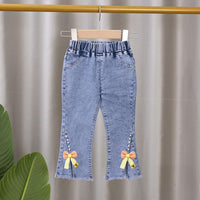 Load image into Gallery viewer, Baby Kid Girls Solid Color Flower Jeans Wholesale 26010702
