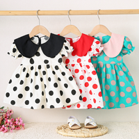 Load image into Gallery viewer, Baby Girls Polka dots Dresses Wholesale 220330296
