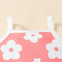 Load image into Gallery viewer, 2 Pieces Set Baby Girls Flower Print Tank Tops And Shorts Wholesale 20240413
