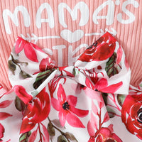 Load image into Gallery viewer, Baby Girls Letters Flower Print Rompers Wholesale 20240404
