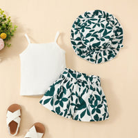 Load image into Gallery viewer, 2 Pieces Set Baby Girls Letters Print Tank Tops And Flower Shorts Wholesale 20240414
