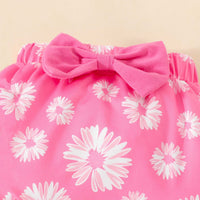 Load image into Gallery viewer, 2 Pieces Set Baby Girls Letters Print Rompers And Flower Shorts Wholesale 24040405
