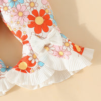 Load image into Gallery viewer, 2 Pieces Set Baby Girls Letters Rainbow Print Tank Tops And Flower Pants Wholesale 20240409
