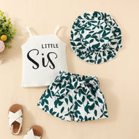 Load image into Gallery viewer, 2 Pieces Set Baby Girls Letters Print Tank Tops And Flower Shorts Wholesale 20240414
