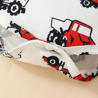 Load image into Gallery viewer, 2 Pieces Set Baby Boys Dinosaur Car Cartoon Print Rompers And Solid Color Shorts Wholesale 20240415

