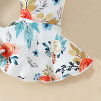 Load image into Gallery viewer, 2 Pieces Set Baby Girls Letters Print Rompers And Flower Pants Wholesale 20240406
