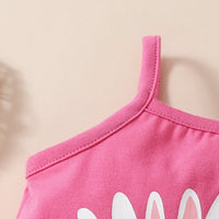 Load image into Gallery viewer, 2 Pieces Set Baby Girls Letters Flower Print Tank Tops And Shorts Wholesale 20240412
