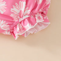 Load image into Gallery viewer, 2 Pieces Set Baby Girls Letters Flower Print Tank Tops And Shorts Wholesale 20240412
