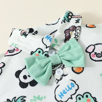 Load image into Gallery viewer, 2 Pieces Set Baby Boys Dinosaur Car Cartoon Print Rompers And Solid Color Shorts Wholesale 20240415

