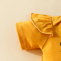 Load image into Gallery viewer, 2 Pieces Set Baby Girls Letters Print Rompers And Flower Shorts Wholesale 20240407
