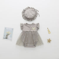 Load image into Gallery viewer, Baby Girls Solid Color Butterfly Rompers Wholesale 23032688
