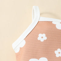 Load image into Gallery viewer, 2 Pieces Set Baby Girls Flower Print Tank Tops And Shorts Wholesale 20240413
