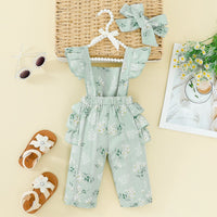 Load image into Gallery viewer, Baby Girls Flower Print Jumpsuits Wholesale 20240410
