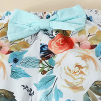 Load image into Gallery viewer, 2 Pieces Set Baby Girls Letters Print Rompers And Flower Pants Wholesale 20240406
