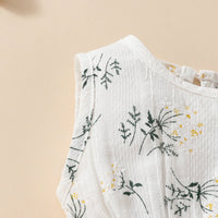 Load image into Gallery viewer, Baby Girls Flower Print Rompers Wholesale 20240408
