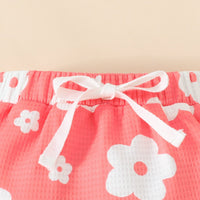 Load image into Gallery viewer, 2 Pieces Set Baby Girls Flower Print Tank Tops And Shorts Wholesale 20240413

