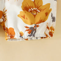 Load image into Gallery viewer, 2 Pieces Set Baby Girls Letters Print Rompers And Flower Shorts Wholesale 20240407
