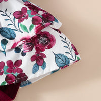 Load image into Gallery viewer, Baby Girls Letters Flower Print Rompers Wholesale 20240404
