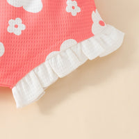 Load image into Gallery viewer, 2 Pieces Set Baby Girls Flower Print Tank Tops And Shorts Wholesale 20240413
