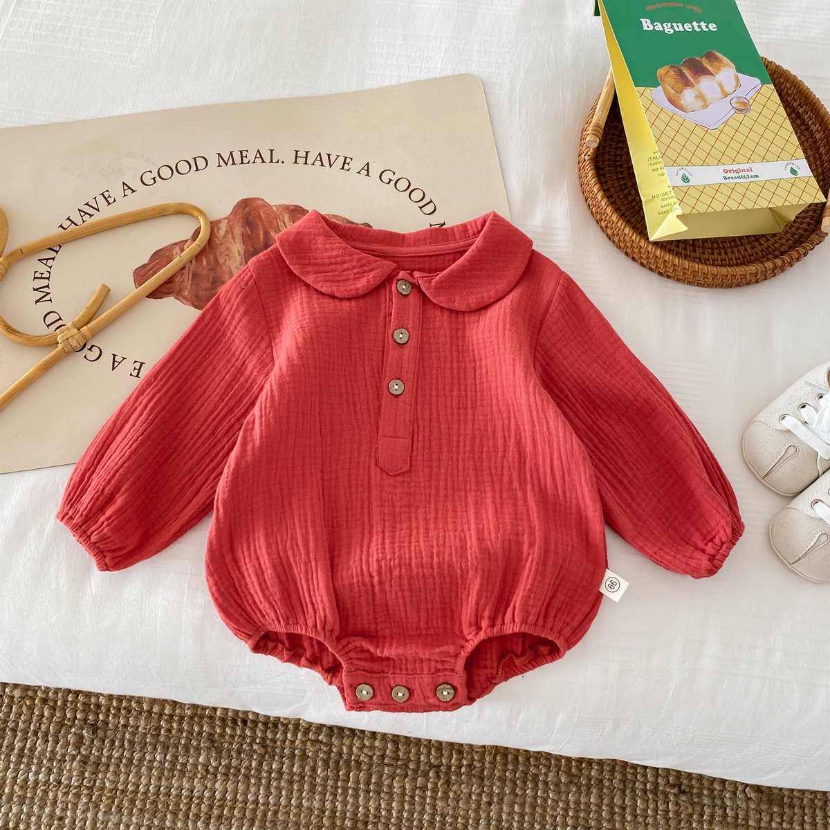 Baby Girls Boys Solid Color Rompers Wholesale 231019113