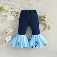 Load image into Gallery viewer, Baby Kid Girls Color-blocking Cartoon Print Pants Wholesale 23102003
