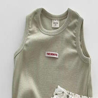 Load image into Gallery viewer, 2 Pieces Set Baby Kid Girls Letters Tank Tops And Polka dots Shorts Wholesale 26061717
