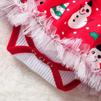 Load image into Gallery viewer, Baby Kid Girls Letters Cartoon Print Christmas Rompers Wholesale 23111506
