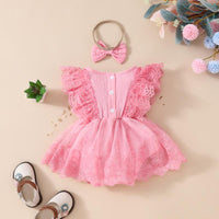 Load image into Gallery viewer, Baby Girls Solid Color Rompers Wholesale 20240403
