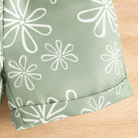 Load image into Gallery viewer, 2 Pieces Set Baby Kid Girls Solid Color Print Tank Tops And Shorts Wholesale 20240401
