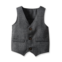 Load image into Gallery viewer, Baby Kid Boys Solid Color Houndstooth Vests Waistcoats Wholesale 00169271
