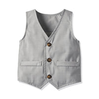 Load image into Gallery viewer, Baby Kid Boys Solid Color Houndstooth Vests Waistcoats Wholesale 00169271
